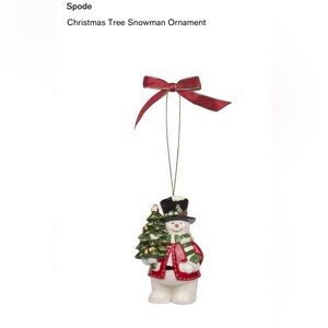 New! Spode Christmas Tree Snowman Ornament
